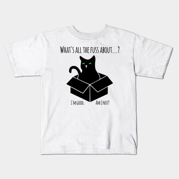 What came first, the cat or the box? Kids T-Shirt by Qwerdenker Music Merch